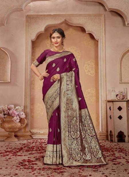 Purple Colour Madhushree Silk Monjolika New Designer Ethnic Wear Banarasi Silk Collection 4804